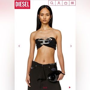 COPY - Diesel
logo-plaque strapless crop top